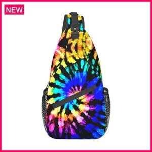 Lightweight Polyester Sling Backpack with 5 Compartments for Hiking Travel